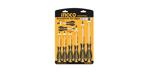 Ingco Hksd0828 8 Pcs Screwdriver Set