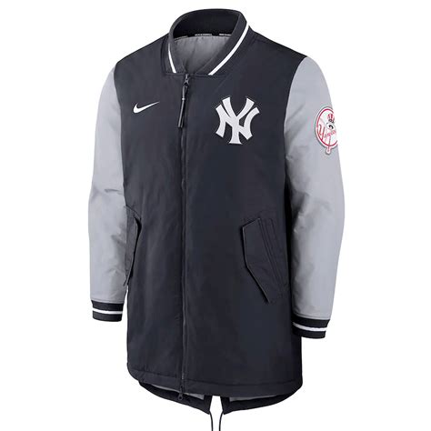 gray  navy dugout performance  york yankees jacket jackets masters