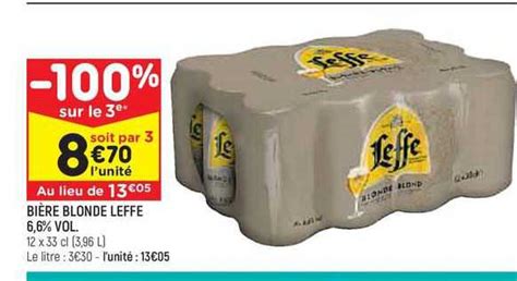 Promo Bi Re Blonde Leffe Vol Chez Leader Price Icatalogue Fr