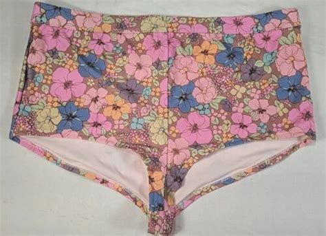 WILD FABLE Women S Plus Bikini Bottom Size 2X Pink Floral High Waist Cheeky NWT EBay