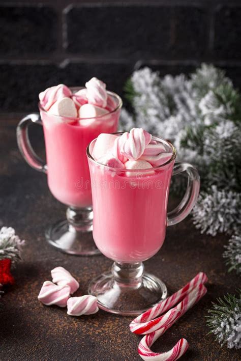 Ruby Hot Chocolate Or Pink Cocoa Stock Image Image Of Glass Delicious