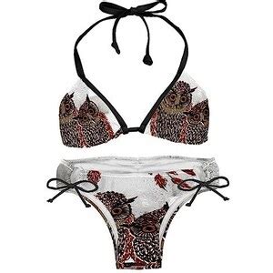 Suojapuku Bikini Da Donna Costume Da Bagno A Due Pezzi Amante Del Gufo Delle Nevi Insiemi Del