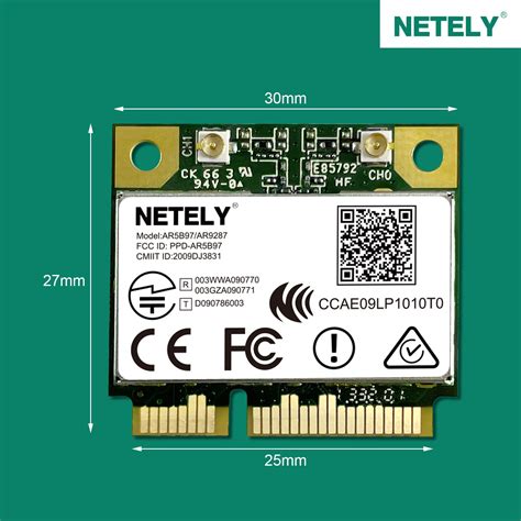 NETELY IEEE 802.11N Mini-PCIE Interface 300Mbps WiFi Adapter for Laptop ...