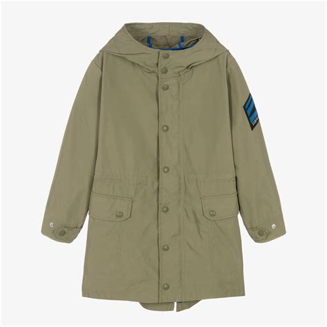 Zadigandvoltaire Girls Green Parka Coat Childrensalon