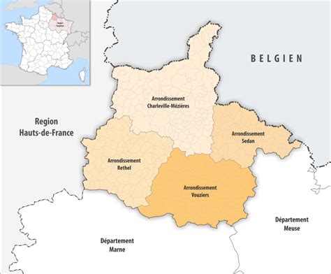 Les Arrondissements Du Département Des Ardennes