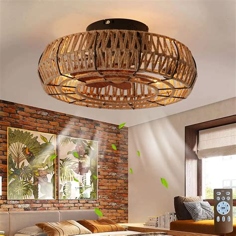 Letmarey Low Profile Caged Ceiling Fans With Lights 20