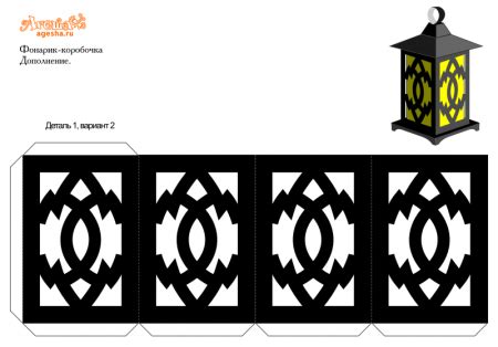 Трафареты фонаря из бумаги (46 фото)
