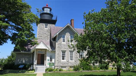 30 Mile Point Lighthouse Golden Hill State Park, Somerset, NY- Unfading Purple roofing slate ...