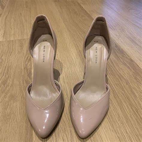New Look Nude Pointed Court Heels Depop