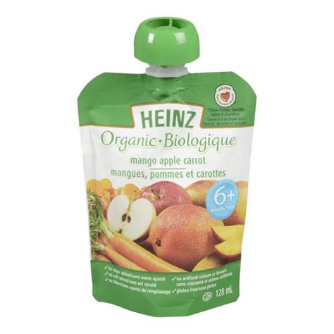 Heinz Organic Baby Food Mango Apple Carrot 128ml | Whistler Grocery Service & Delivery