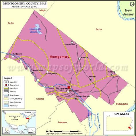 Montgomery County Map Pennsylvania