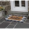 Amazon Nanta Navy Blue And White Cotton Buffalo Plaid Rug X