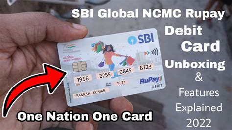 Sbi Global Ncmc Rupay Debit Card Unboxing Features Explained