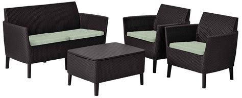 Набор пластиковой мебели для терассы Keter Salemo Set 258966 коричневый ...