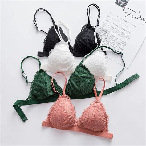 TERMEZY Sexy Lace Bra Set Lingerie Set Women Wireless Underwear Set Solid Color Bralette Set VS
