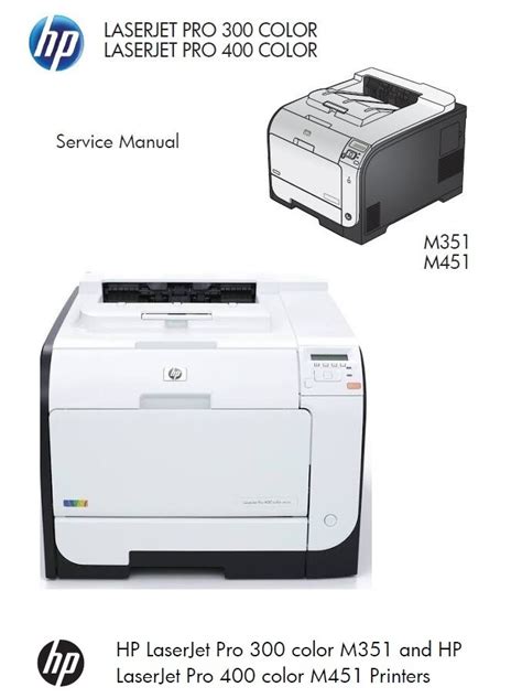 Hp Laserjet M451 Pro 400 M351 M451 Printer Service Manual Repair Guide