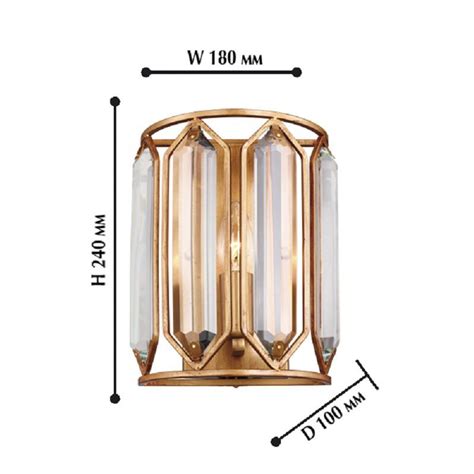 Бра с золотисто-коричневым каркасом CRYSTAL LIGHT по цене 14 500 руб ...