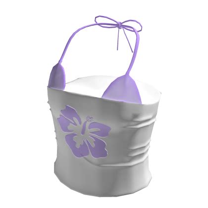 Hibiscus Summer Tube Top W Purple Bikini Top Roblox