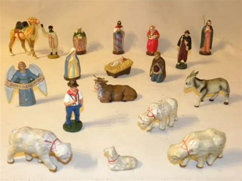 Ensemble Figurine Santons La Creche De Noel Nativite Nb Nazaire