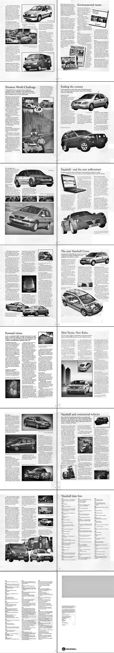 Vauxhall - Historical publications