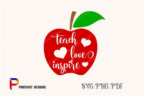 teaching svg, teacher svg, teach love i | Design Bundles