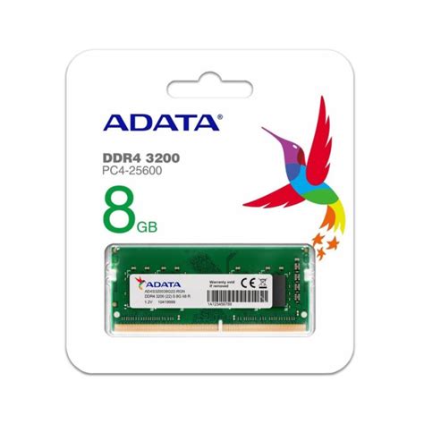 Memoria Ram Ddr4 So Dimm 8gb Pc3200 Adata Laptop Pc4 25600