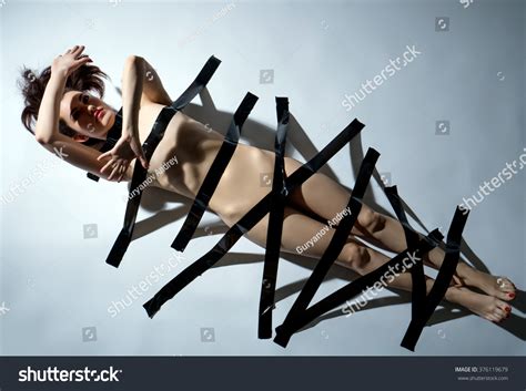 Sexual Bondage Nude Woman Black Duct Stock Photo 376119679 Shutterstock