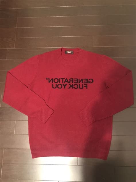 AW SUPREMEUNDERCOVER Generation Fuck You Sweaterカシミア混 クルーネックニットセーター サイズS 美品 限定 シュプリーム の落札情報