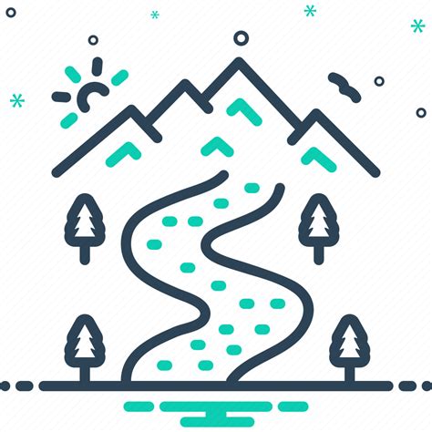 river bourn waterway stream tributary landscape natural icon