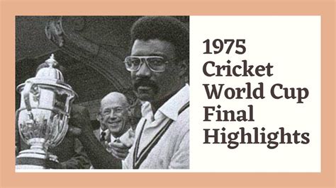 West Indies Cricket Team 1975