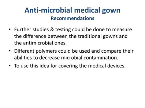 polymers,anti-microbial medical gown,IDM15 | PPTX