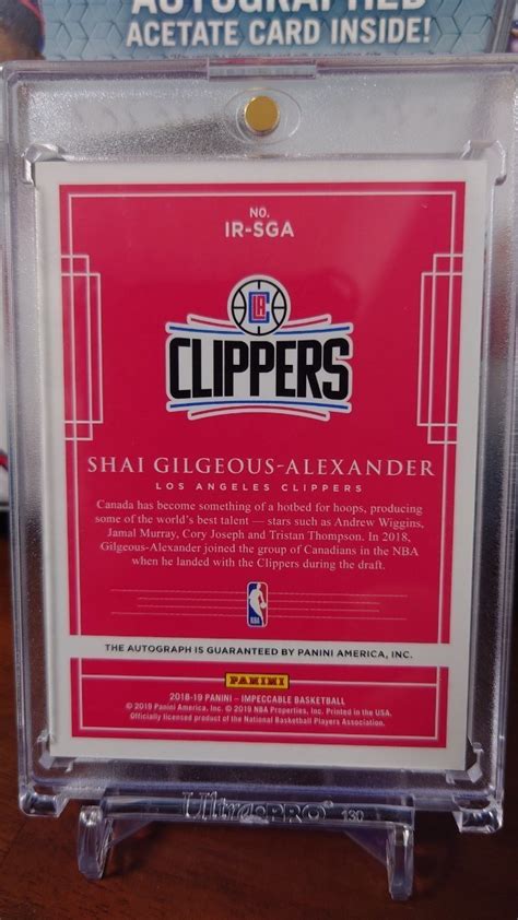 Yahoo Panini Impeccable Shai Gilgeous Alex