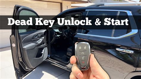 How To Unlock Start 2018 2023 Chevy Traverse With A Dead Broken