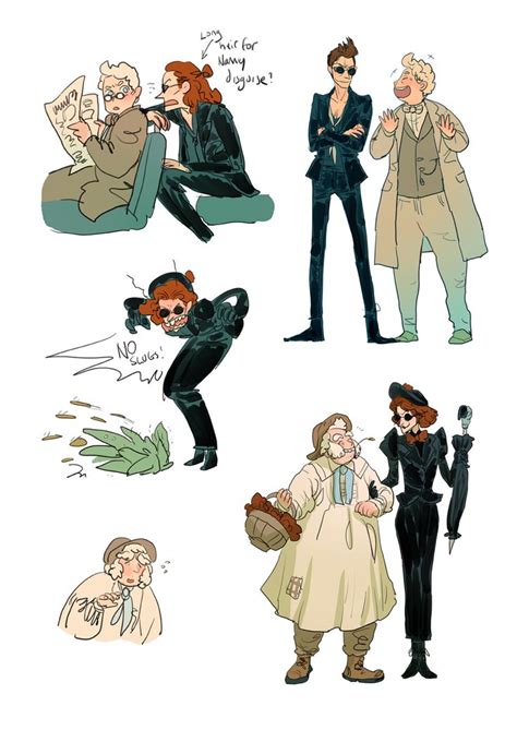 Pin By Victoria Ne V On Good Omens Art Good Omens Book Cute Gay Cartoon Art Styles
