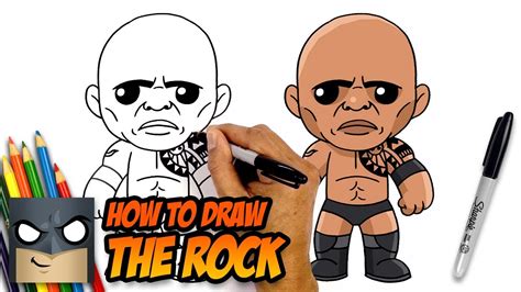 How To Draw The Rock Wwe Superstars Youtube