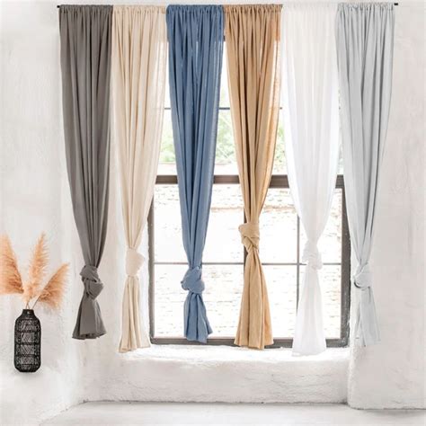 Juego De Cortinas Pa Os Tusor Algodon De Alto Nude