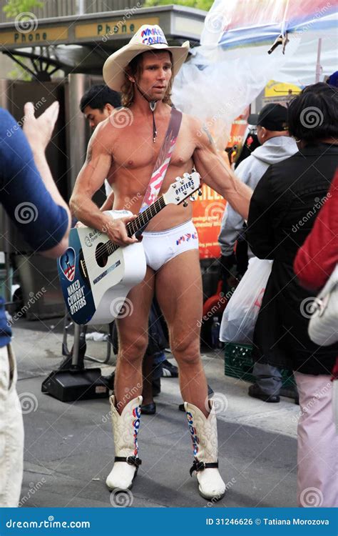 Naked Cowboy Times Square New York Usa Editorial Photo Cartoondealer