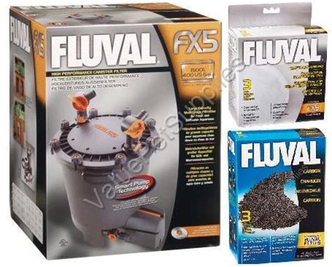 NEW Fluval FX5 Filter w/Foam Carbon & Polish Pads