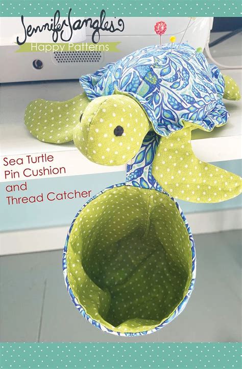 Sea Turtle Pin Cushion And Thread Catcher Sewing Pattern Digital