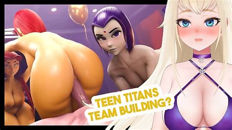Thicc Teen Titans Starfire X Raven Hot Threesome Horny VTUBER Hentai React