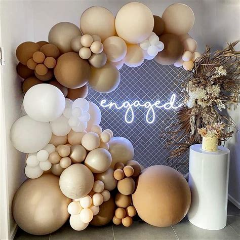 Buy Brown Balloon Garland Kit Neutral Cream Boho Coffee Double Stuffed Nude For Baby Shower