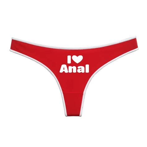 I LOVE ANAL Sous V Tements En Coton Pour Femmes Lingerie F Minine String G Rouge
