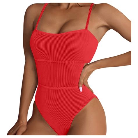 Celivon One Piece Swimsuit For Women Summer Large Beach Solid Bikini