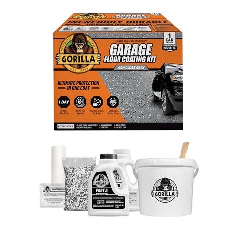 Amazon.com: Gorilla Epoxy Garage Floor Coating (7 pc) Kit, 1-Car