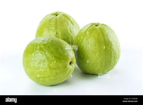 Big Guava Isolated On White Background Stock Photo Alamy