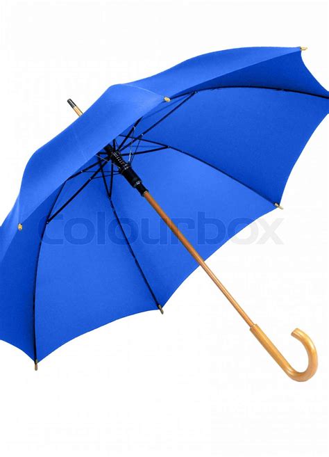 Studioaufnahme der Classic Blue Umbrella auf weiß isoliert | Stock Bild ...