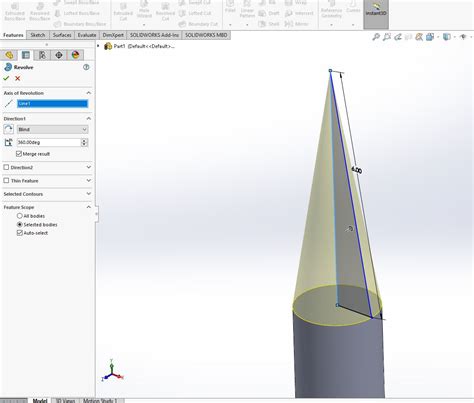 Solidworks Nose Cone Revolve Lunatic Laboratories