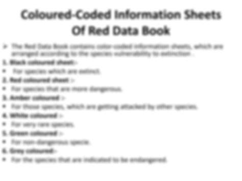 Solution What Is Red Data Book Studypool