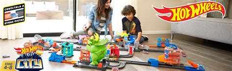 Hot Wheels City Dino Ataque A La Monta A Rusa Pistas De Coches De