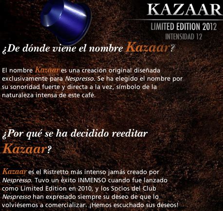 emeshing.com: Nespresso Kazaar - Limited Edition 2012